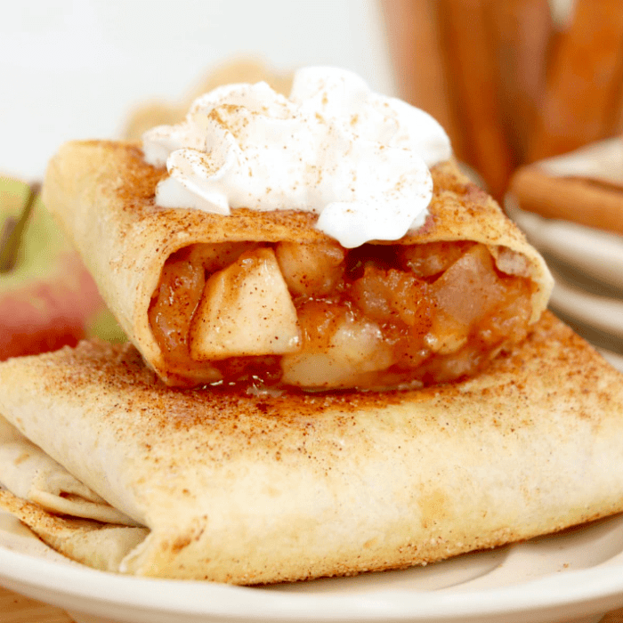 healthy low calorie apple pie wraps