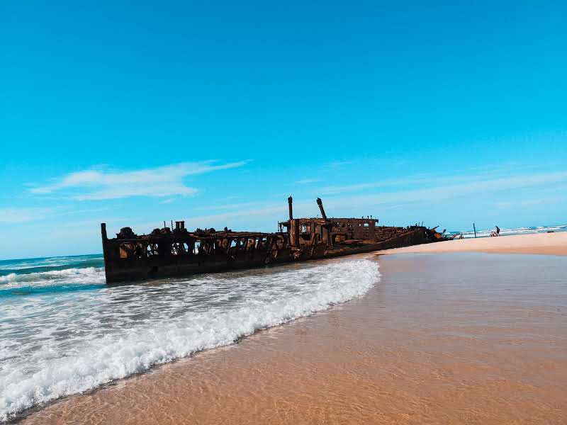 the ship wreak on seventy five mile beach