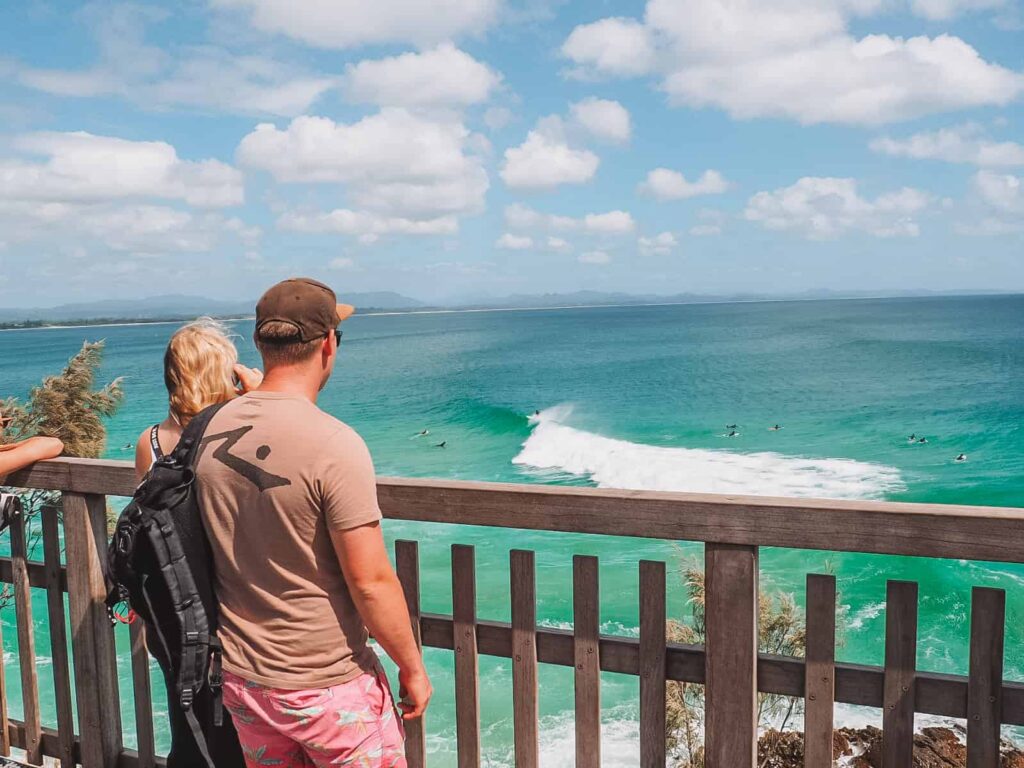 Byron Bay lookout on the raod trip