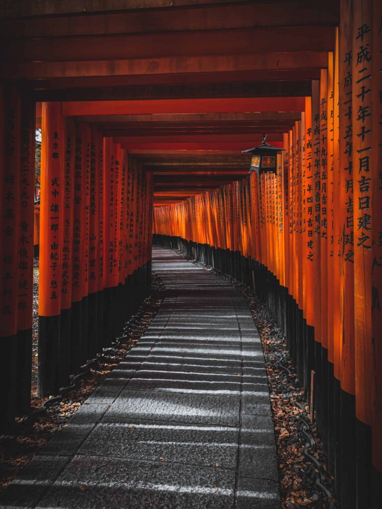 Oranage arches of the Fushimi Inari-Taisha Shrine