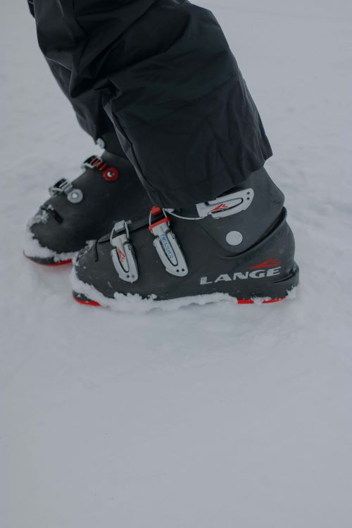 black and red Ski boots in Whistler